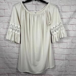 WinWin Ruffle Sleeve Tunic Top L-XL
